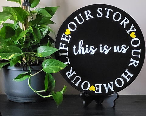 CUSTOMIZABLE WOODEN ROUND SIGN